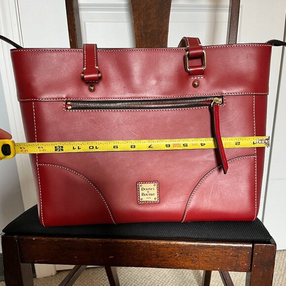 Dooney & Bourke Smooth Leather Deep Red Tote - Picture 10 of 14